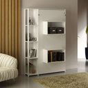 Ver imagem 5 de Cama Articulada Solteiro 193x128,5cm C/ Nichos e Prateleiras Branco Cm8013 Tecno Mobili