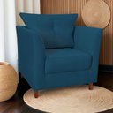 Ver imagem 2 de Poltrona Encanto Isis Suede - Vallisa Decor:azul Marinho