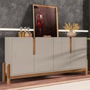 Ver imagem 2 de Buffet Aparador Lizz 170cm 4 Portas Off White-Cedro - Casa D Off White-Cedro