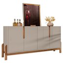 Ver imagem 1 de Buffet Aparador Lizz 170cm 4 Portas Off White-Cedro - Casa D Off White-Cedro