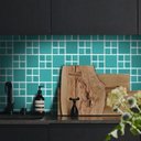 Ver imagem 1 de Saldão - Papel de Parede Pastilha para Cozinha 3D Big Turquesa