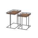 Ver imagem 1 de Kit Mesa Decorativa Madeira+metal Mesinha Decorativa de Luxo