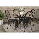 Ver imagem 1 de Mesa Cozinha Volga 90 + 4 Cad Noruega Preto Kappesberg