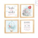 Ver imagem 4 de 4 Quadros Decorativos Infantil Safari Baby Aquarela Menina:branca