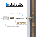 Ver imagem 3 de Kit Reparo Salva Registro Pressão Chuveiro 7x1 Universal C40:Amarelo/Cromado
