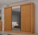 Ver imagem 1 de Guarda Roupa Casal com Espelho Ripado Milano - Arbo Design
