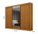 Ver imagem 2 de Guarda Roupa Casal com Espelho Ripado Milano - Arbo Design