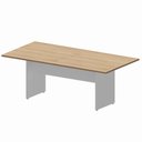 Ver imagem 5 de Mesa de Reunião Retangular Executiva Pé Painel MDP 200cm Carvalho Treviso Branco