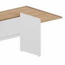 Ver imagem 3 de Mesa de Reunião Retangular Executiva Pé Painel MDP 200cm Carvalho Treviso Branco