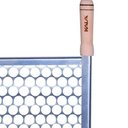 Ver imagem 2 de Grelha para Churrasco Moeda Aço Galvanizado Cabo Madeira Churrasqueiras Portáteis Prata Kala 40cm