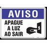 PLACA AVISO APAGUE A LUZ AO SAIR - 1