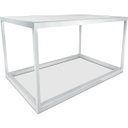 Ver imagem 1 de Mesa De Centro Goldin Retangular Para Sala Decoração Branco/Branco