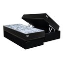 Ver imagem 1 de Conjunto Box Baú Solteiro: Colchão Molas Paropas Ensacadas Life Gold + Base Crc Suede Black (