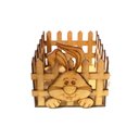 Ver imagem 1 de Kit com 6 Cestas Cerquinha Mdf Páscoa 12l X 12c X 9a Cm Pasc030