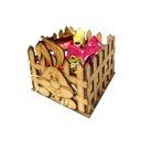 Ver imagem 3 de Kit com 6 Cestas Cerquinha Mdf Páscoa 12l X 12c X 9a Cm Pasc030