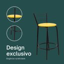 Ver imagem 4 de Kit 4 Banquetas para Bancada Flórida Preta 60cm Cozinha Gourmet Balcão Ilha Piscina Área de Lazer