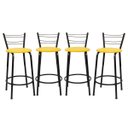 Ver imagem 1 de Kit 4 Banquetas para Bancada Flórida Preta 60cm Cozinha Gourmet Balcão Ilha Piscina Área de Lazer
