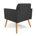 Ver imagem 5 de Kit 2 Poltronas Pés Palito Castanho Marisa Corino Preto D03 - D'Rossi