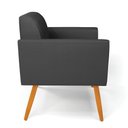 Ver imagem 4 de Kit 2 Poltronas Pés Palito Castanho Marisa Corino Preto D03 - D'Rossi