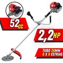 Ver imagem 2 de Roçadeira Aparador de Grama Anmax Cg520-p Tb C/ Carretel Nylon + Faca 2p + Faca 40d Vídea