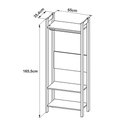Ver imagem 2 de Armário Closet Aberto AZ1029 MDP Branco/Nogal - Gran Belo