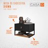 Mesa de Cabeceira Industrial Suspensa Quarto Organizadora Multiuso 1 Gaveta com Puxador em Couro Sig - 4