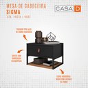 Ver imagem 4 de Mesa de Cabeceira Industrial Suspensa Quarto Organizadora Multiuso 1 Gaveta com Puxador em Couro Sig