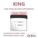Ver imagem 4 de Jogo de Lençol Cama King 400 Fios Ponto Palito Branco 4 Peças Casa Dona