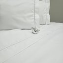 Ver imagem 3 de Jogo de Lençol Cama King 400 Fios Ponto Palito Branco 4 Peças Casa Dona