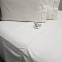 Ver imagem 2 de Jogo de Lençol Cama King 400 Fios Ponto Palito Branco 4 Peças Casa Dona