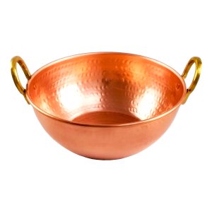 Tacho em Cobre Puro Artesanal Alças em Bronze - 10 Litros