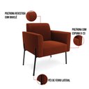 Ver imagem 4 de Namoradeira e 2 Poltronas Pé Ferro Preto Marisa Bouclê D03 - D’Rossi