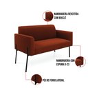 Ver imagem 3 de Namoradeira e 2 Poltronas Pé Ferro Preto Marisa Bouclê D03 - D’Rossi