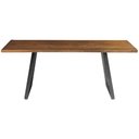 Ver imagem 1 de Mesa Jantar Boston Retangular Edge Rustic Brown Base Grafite 190cm - 41900