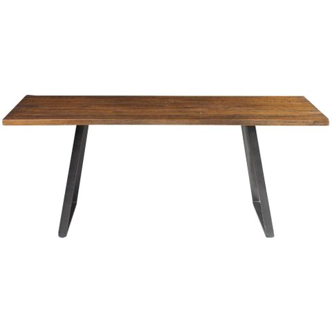 Mesa Jantar Boston Retangular Edge Rustic Brown Base Grafite 190cm - 41900