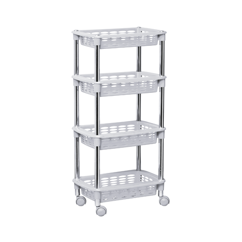 Fruteira Organizadora 4 Andares Retangular Branca Niquelart