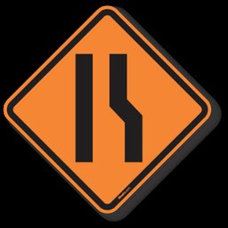 PLACA ESTREITAMENTO DE PISTA À DIREITA A-21C - OBRA RESOLUÇÃO CONTRAN Nº 690 09/2017 - 1