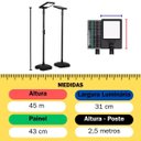 Ver imagem 7 de Luminaria Poste Solar 2,5m 500w Ip65 Bluetooth + Controle