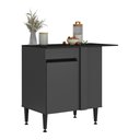 Ver imagem 1 de Balcão de Cozinha de Canto com 1 Porta 90cm Flex Milano Multimóveis MP2324 Grafite