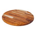 Ver imagem 1 de Tábua de Corte Redonda Madeira Legumes Carne Churrasco 33cm