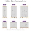 Ver imagem 7 de Quarto de Bebê Completo Berço Americano 3 em 1 Colchão Dengo Multimóveis Mp4604 Madeirado/branco