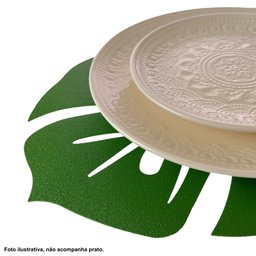 Kit 10 Jogo Americano Formato De Folha Costela De Adão Mesa Posta Lugar Americano Folhagem Elegante - 4