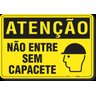 PLACA ATENÇÃO NÃO ENTRE SEM CAPACETE - 1