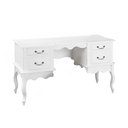 Ver imagem 2 de Escrivaninha Clássica com 4 Gavetas e Pés Luiz Xv - Branco Laca