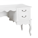 Ver imagem 3 de Escrivaninha Clássica com 4 Gavetas e Pés Luiz Xv - Branco Laca