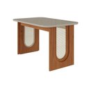 Ver imagem 3 de Mesa de Jantar Retangular 4 Lugares 130cm MDF/Vidro Tali CabeCasa MadeiraOriginals Bege