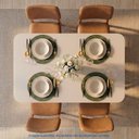 Ver imagem 2 de Mesa de Jantar Retangular 4 Lugares 130cm MDF/Vidro Tali CabeCasa MadeiraOriginals Bege