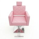 Ver imagem 1 de Cadeira Poltrona Salão de Cabeleireiro, Barbearia e Beleza Profissional Evidence Quadrada - Rosa