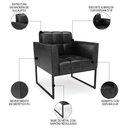 Ver imagem 6 de Poltrona Base Industrial Preto Kit 2 Ana Sintético Pu Preto - Ibiza