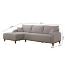 Ver imagem 5 de Sofá Albano Veludo 250 Chaise Lado Esquerdo Meu Sofá Online B026 Veludo Prata